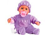 Babypuppe BAYER "First Words Baby, 38 cm, lila", lila, Puppen, Baby, Babypuppe, mit Schlafaugen und Babygeräuschen
