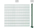 Doppelstabmattenzaun ARVOTEC "EASY 163 zum Aufschrauben", grün (dunkelgrün), H:163cm, Kunststoff, Stahl, Zaunelemente, Doppelstabmattenzaun, Zaunhöhe 163 cm, Zaunlänge 2 - 60 m
