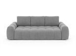 3-Sitzer OTTO HOME "AZITA optionale Schlafsofa mit Bettkasten, Breite 253cm", grau (anthrazit), B:253cm H:87,5cm T:113cm, 100% Polyester, Sofas, 3-Sitzer, Sofa mit Wellenunterfederung, Bubble-Optik, Verlässliche Qualität