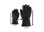 Skihandschuhe ZIENER "GHOMAS-Z AQUASHIELD PrimaLoft", Herren, Gr. 9, schwarz, Kunstfaser, Handschuhe Skihandschuhe, wasserdicht, winddicht, atmungsaktiv, extra warm durch PrimaLoft