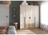 Kleiderschrank RAUCH "Schrank Schlafzimmerschrank Garderobe Stauraum GAMMA Breite 181 cm", beige (kaschmir (champagner), griffstangen graumetallic), Schränke, Kinder, B/H/T: 181cm x 210cm x 54cm, Classic, Holzwerkstoff, Kleiderschrank, mit Schubladen, verschiedene Griff-Varianten TOPSELLER MADE IN GERMANY, B:181cm H:210cm T:54cm