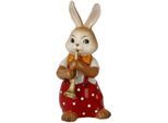Osterhase GOEBEL "Figur Hase - Süßer Flötenspieler", bunt, B:4cm H:8cm T:4cm, Steingut, Dekofiguren, Osterhase, Osterfigur, Dekofigur, Ostern, Osterdekoration