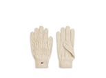 Strickhandschuhe TOMMY HILFIGER "ESSENTIAL CABLE GLOVES", Jungen, Gr. S/M, beige (gentle gold heather), Strick, Baumwolle, Handschuhe Strickhandschuhe, mit Zofmuster, für Kids