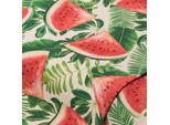 Dekostoff "Wassermelone", natur-color