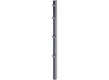 Zaunpfosten ALBERTS, grau (anthrazit), B:6cm H:225cm T:4cm, Stahl, Zaunpfosten, Zaunpfosten, 60x40 mm für Doppelstabmattenzaun, 225 cm, mit Klemmlaschenbefestigung