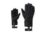 Skihandschuhe ZIENER "LATEMARSPITZE-Z AQUASHIELD", Herren, Gr. 7.5, schwarz, Materialmix, Handschuhe Skihandschuhe, wasserdicht, winddicht, Wollwattierung, taktile Lederinnenhand