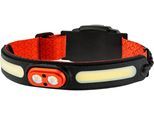 LED Stirnlampe NEBO "Nebo CURVBEAM 600 FLEX", orange (grau), H:5cm L:25cm T:4,5cm, Aluminium, Mobilleuchten, LED Stirnlampe, Flexibel mit Akku- oder Batteriebetrieb nutzbar