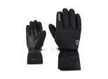 Skihandschuhe ZIENER "KEHNIA-Z AQUASHIELD PrimaLoft DAMEN", Damen, Gr. 7, schwarz (schwarz.rose metallic), Materialmix, Handschuhe Skihandschuhe, wasser- und winddicht, atmungsaktiv, extra warm, Lederinnenhand, weich