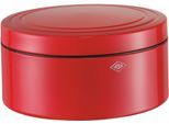 Keksdose WESCO "Classic Line - Gebäckdose", rotorange, H:12,4cm Ø:24cm, Stahlblech, Lebensmittelaufbewahrungsbehälter, Keksdose, Dose mit Deckel & Kunststoffring / schließt dicht, 4 L
