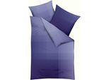 Bettwäsche KAEPPEL "MASTER 100% Baumwolle", lila (violett), B/L: 155cm x 220cm, 1 Stk., 1 Stk., Mako-Satin, B/L: 80cm x 80cm, 2 Stk., Mako-Satin, Obermaterial: 100% Baumwolle, Bettwäsche, Bettwäsche, mit Karomuster, Markenreißverschluss