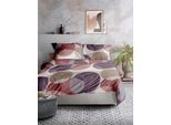 Bettwäsche IRISETTE "Meran 8755", bunt (60 beere), B/L: 140cm x 200cm, 1 Stk., 1 Stk., Biber, B/L: 70cm x 90cm, 2, Biber, Obermaterial: 100% Baumwolle, Bettwäsche, Bettwäsche, Feinbiber, 2 teilig, flauschig