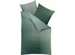 Bettwäsche KAEPPEL "MASTER 100% Baumwolle", grün (jade), B/L: 200cm x 200cm, 1 Stk., 2 Stk., Mako-Satin, B/L: 80cm x 80cm & 80cm x 80cm, 3 Stk., Mako-Satin, Obermaterial: 100% Baumwolle, Bettwäsche, Bettwäsche, mit Karomuster, Markenreißverschluss