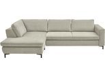 Ecksofa DIE PLANBAR "MP-IN24153, L-Form, Breite 289 cm", beige (cody beige), B:289cm T:197cm, 100% Polyester, Sofas, Ecksofa, wahlweise mit Schlaffunktion und verstellbaren Kopfstützen