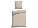 Bettwäsche FLORELLA "Uni beige Edel-Satin, 100% Baumwolle", beige, B/L: 135cm x 200cm, 1 Stk., 1 Stk., Satin, B/L: 80cm x 80cm, 2 Stk., Bettwäsche, Bettwäsche