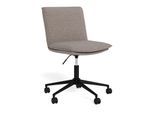 Schreibtischstuhl ACTONA GROUP "Screibtischstuhl, Arbeitszimmerstuhl, Drehstuhl", beige (, matt schwarz, matt schwarz, hell graubraun), B:60cm H:77,5cm T:60cm, Stahl, Stoff, Stühle, Schreibtischstuhl, Stuhl, graubraun, Drehfunktion