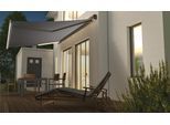 Kassettenmarkise SPETTMANN "SUNLITE", grau, B:400cm, Aluminium, Polyester, Stahl, Markisen, Kassettenmarkise, mit Funkmotor und LED-Stripes, verschiedene Größen und Farben