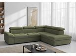 Ecksofa SIT & MORE "Viola L-Form, B: 249 cm, Arm- & Kopfteilverstellung", olive, B:249cm H:73cm T:226cm, 100% Polyester, Sofas, Ecksofa, optional Schlaffunktion, Sofa mit Komfortsitz