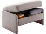 Stauraumhocker HOME AFFAIRE "Mailand", grau (hellgrau), B:70cm H:60cm T:60cm, 100% Polyester, Hocker, Stauraumhocker, passend zur Serie