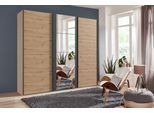 Schwebetürenschrank WIMEX "Bern Schiebetürenschrank", schwarz (artisan eiche nachbildung, graphit, griffe: schwarz), B:270cm H:236cm T:64cm, Holzwerkstoff, Schränke, Schwebetürenschrank, Schrank mit zusätzlicher Innenausstattung, Garderobe