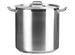 Gemüsetopf GSW "Le Chef", silberfarben, H:36cm Ø:36cm, Töpfe, Gemüsetopf, Topf mit Deckel aus hochwertigem Edelstahl 18/10 in Gastro-Qualität