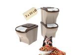 GarPet 3er Set Hundefutter Aufbewahrung 60 L