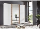 Schwebetürenschrank WIMEX "Bern Schiebetürenschrank", weiß (weiß, artisan oak nachbildung, alu), B:270cm H:236cm T:64cm, Holzwerkstoff, Schränke, Schwebetürenschrank, Schrank mit zusätzlicher Innenausstattung, Garderobe