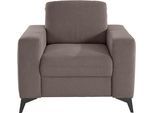 Sessel HOME AFFAIRE "Lolland", grau (taupe), B:98cm H:88cm T:88cm, Luxus-Microfaser ALTARA NUBUCK (100% Polyester);Struktur Flausch (90% Polyester, 10% Polyamid);Struktur imprägniert - feucht abwischbar (100% Polyester), Sessel, Sessel, passend zur Serie "Lolland", wahlweise mit feucht abwischbarem Bezug