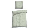 Bettwäsche FLORELLA "Sena salbei Soft-Air Musselin, 100% Baumwolle", grün (salbei), B/L: 135cm x 200cm, 1 Stk., 1 Stk., Musselin, B/L: 80cm x 80cm, 2 Stk., Bettwäsche, Bettwäsche