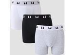MP Herren Boxershorts (3er-Packung) – Schwarz/Weiß/Grau - XXS