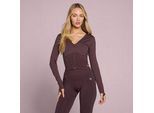 MP Damen Tempo Nahtlos Verkürzte Jacke - Fudge - M