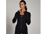 MP Damen Tempo Ultra Nahtlose Jacke mit Reißverschluss – Schwarz - XXL