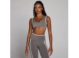 MP Damen Velocity Kontrast-Sport-BH mit doppelter Lage – Aschgrau - M