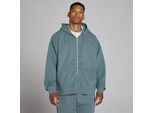 Oversized-Hoodie mit 2-Wege-Reißverschluss - Zukunftsblau - S
