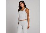 MP Geripptes Tank-Top für Damen mit integriertem BH – Grau meliert - M