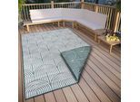 Outdoorteppich HANSE HOME "Pangli, Wendeteppich", grün, B:120cm H:5mm L:170cm, Polypropylen (PP), Teppiche, Outdoorteppich, In-& Outdoor, Teppich, Wetterfest, Balkon, Garten, Wohnzimmer, Modern