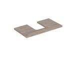 Geberit One Waschtisch-Platte 505273006 90 x 3 x 47 cm, Nussbaum hickory/Melamin Holzstruktur, Ausschnitt mittig
