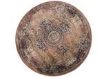 Teppich THEKO "Gabiro 856", rosa (roségoldfarben), H:10mm Ø:300cm, Kunstfaser, Teppiche, Teppich, Kurzflor, Orient-Optik, auch in oval, rund & als Läufer, Wohnzimmer