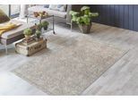 Teppich KAYOOM "Perry 125", beige (khaki, beige), B:80cm H:16mm L:150cm, Baumwolle, Teppiche, Teppich, digitaler Druck, verwaschenes Farbendesign, pflegeleicht