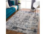 Teppich LIVABLISS "PARIS", blau (grau), B:200cm H:9,9mm L:275cm, Polypropylen, Teppiche, Teppich
