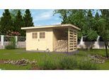 Gartenhaus WEKA "179A Gr.3", beige (naturbelassen), Fußboden im Gartenhaus, Rückwand Seitenwand, ohne Dacheindeckung, Massivholz, Gartenhäuser, Gartenhaus
