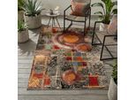 Teppich GINO FALCONE "Outdoor-Africa 36", bunt, B:60cm H:5mm L:100cm, Kunstfaser, Teppiche, Teppich, Flachgewebe, In- und Outdoor geeignet, Wohnzimmer