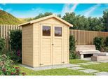 Gartenhaus KONIFERA "Socorro 1", beige (naturbelassen), ohne Fußboden, ohne Dacheindeckung, Massivholz, Gartenhäuser, Gartenhaus