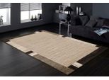 Teppich OCI DIE TEPPICHMARKE "CASTLE FLORA, auch als Läufer und Rund", beige (beige, braun), B:160cm H:20mm L:230cm, Polypropylen (PP), Teppiche, Teppich, dichter Frisé Kurzflor, farbiger Bordüre, Wohnzimmer, Schlafzimmer
