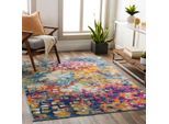 Teppich LIVABLISS "MOORE", bunt (gelb), B:200cm H:10mm L:275cm, Polypropylen, Teppiche, Teppich
