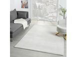Teppich SEHRAZAT "Nora 5600, auch als Läufer", weiß (grau creme), B:160cm H:10mm L:230cm, Polyester, Polypropylen, Teppiche, Teppich, Kurzflor, grafisches Hoch Tief Muster, Wohnzimmer