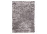 Hochflor-Teppich KAYOOM "Dolphin 500", grau (silber), B:60cm H:35mm L:110cm, Polyester, Teppiche, Hochflor-Teppich, Hochflor, Modernes Muster, Uni, Fußbodenheizungsgeeignet, Wohnzimmer