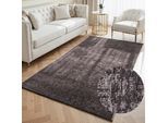 Teppich ELLE DECORATION "Prisma", braun, B:120cm H:5mm L:170cm, Baumwolle, Polyester, Teppiche, Teppich, Glanz-Effekt, Karo Design, Kachel-Optik, Wohnzimmer, Schlafzimmer,Flur
