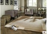 Wollteppich OCI DIE TEPPICHMARKE "Savana Kite" Gr. 7, beige (natur), B:250cm H:6mm L:350cm, Viskose, Wolle, Teppiche, Wollteppich, handgeknüpft, reine Wolle, Wohnzimmer