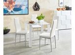 Essgruppe OTTO HOME, weiß (weiß, weiß), B:80cm, Sitzmöbel-Sets, Essgruppe, mit Glastisch, Breite 80 cm