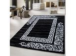 Teppich AYYILDIZ TEPPICHE "Miami 6620, auch als Läufer erhältlich" Gr. 3, schwarz, B:120cm H:12mm L:170cm, Kunstfaser, Teppiche, Teppich, Läufer, Kurzflor, orientalisches ausdrucksstarkes Design